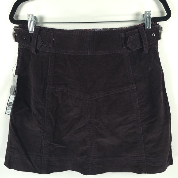 NWT MARC JACOBS Corduroy Button up Belted Mini Skirt RUM RAISIN W22231 Size 10 - Picture 3 of 10